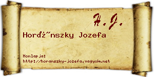 Horánszky Jozefa névjegykártya
